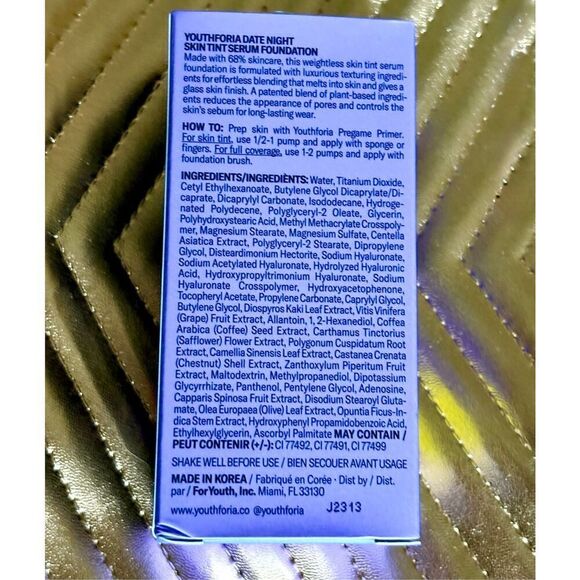 YOUTHFORIA - NWT "Date Night" Tint Serum/Foundation in #390 (Medium Deep). - Picture 6 of 16